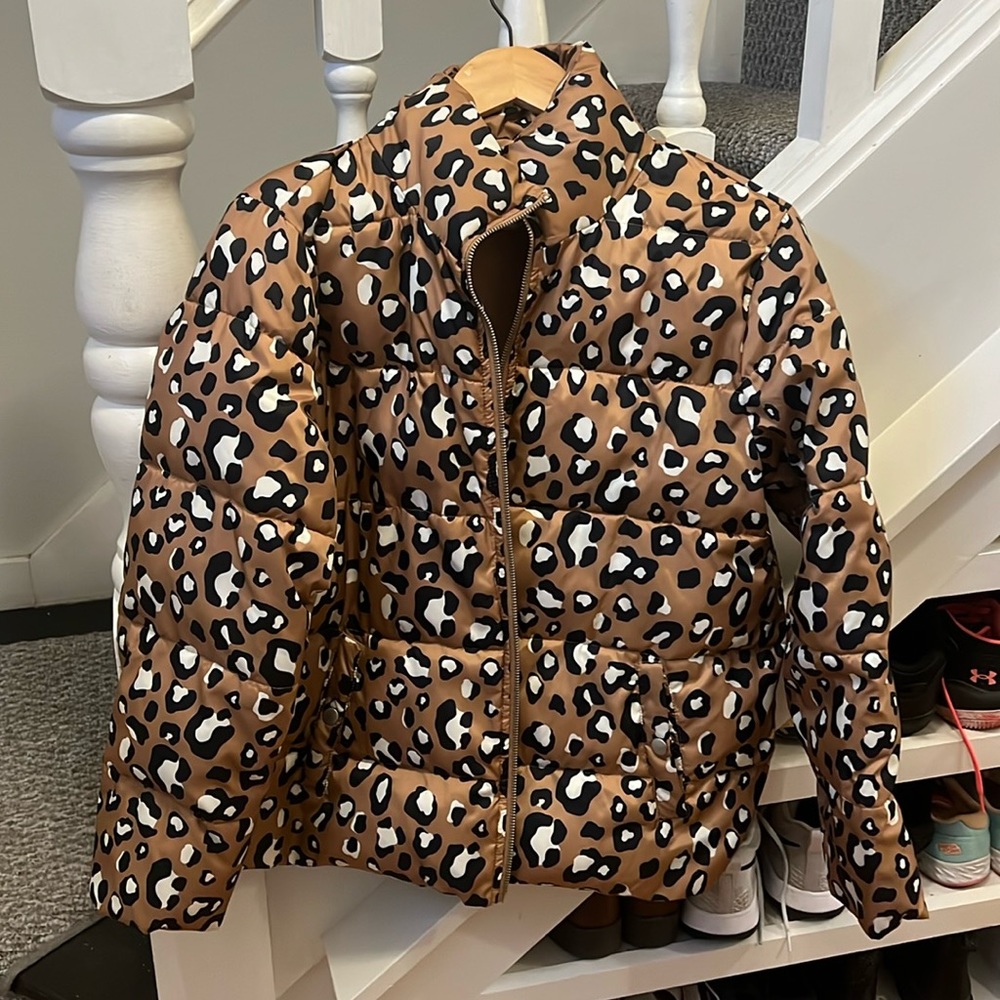 Cheetah puffer jacket